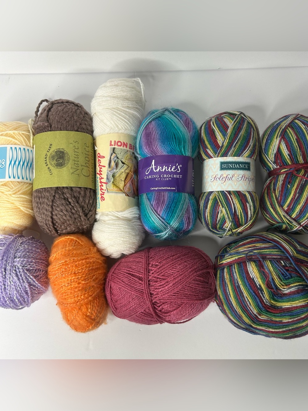 Yarn Skein Lot - Vintage Mixed Lot 5 New 5 Used